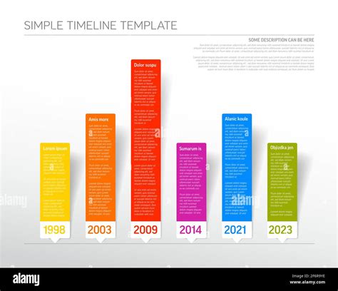 Vector Infographic Timeline Report Template Design With Paper Labels