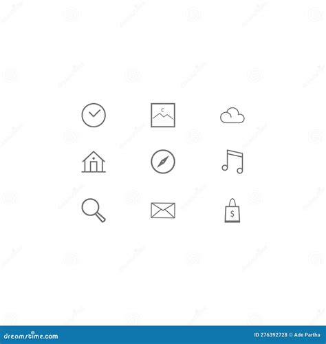 Minimalist Icon Pack stock illustration. Illustration of modern - 276392728