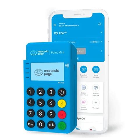 Mini ME30S NFC Máquina de Cartão do Mercado pago crédito e débito