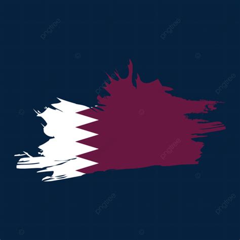 Qatar Flag Brush Stroke Clipart Qatar Flag Day Qatar Flag Paint