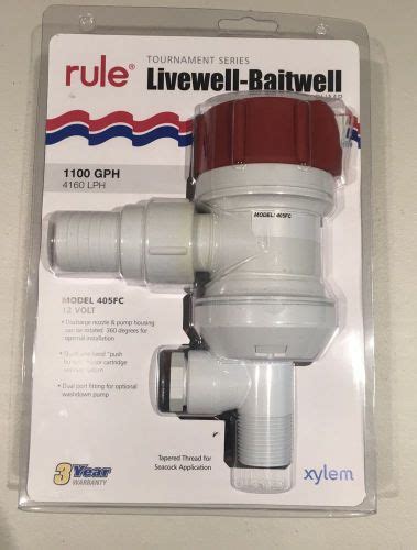 Sell Rule Livewell Baitwell 1100 GPH 12 Volt Model 405FC In Fort