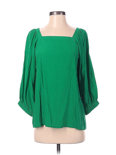 Ann Taylor Loft Green Long Sleeve Blouse Size S 67 Off Thredup