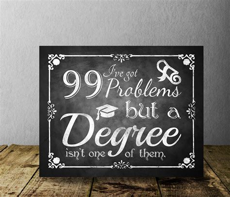 Printable Chalkboard Graduation Decoration Funny Graduation Etsy