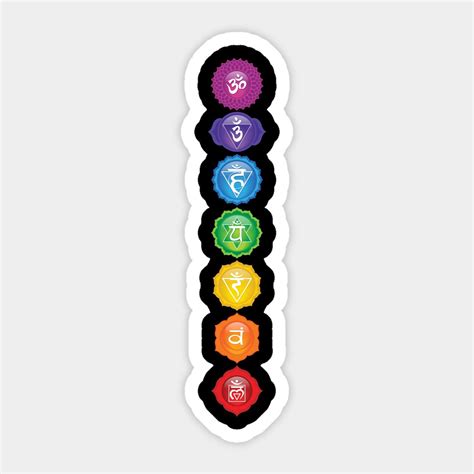 Seven Chakra Symbols 01 Bbg By Serenaking Hippie Sticker Chakra