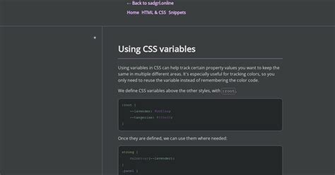 Using Css Variables