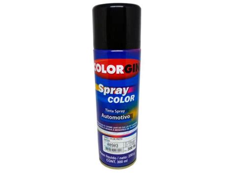 Spray Automotivo Colorgin Preto Brilhante 300ml Sherwin Williams