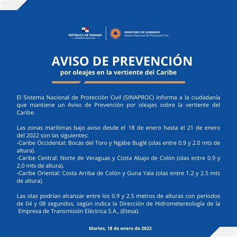 Aviso De Prevenci N Por Oleajes En La Vertiente Del Caribe De Enero