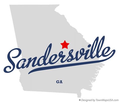 Map of Sandersville, GA, Georgia