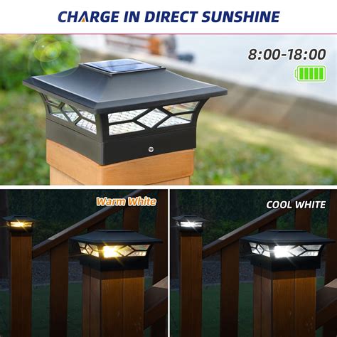 Snapklik Solar Post Cap Lights X Post Solar Lights Lighting