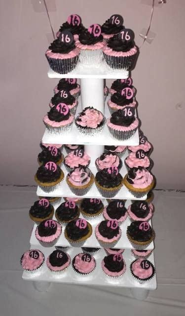 Sweet 16 Birthday Tower Cupcake Tower Sweet 16 Birthday Sweet 16