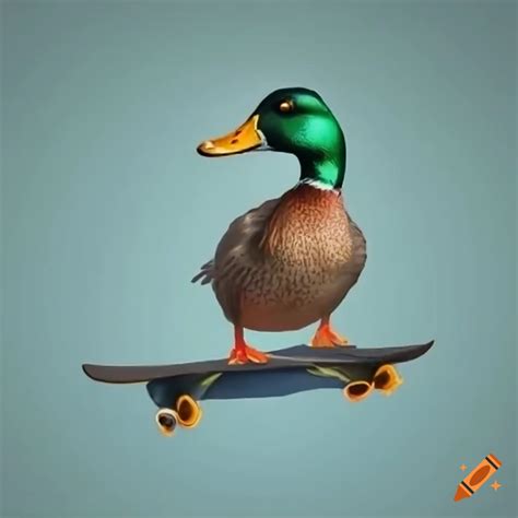 Duck Doing A Kickflip On Craiyon