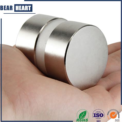 High Power Large Disc Magnets N52 With Nickel Coating China NdFeB