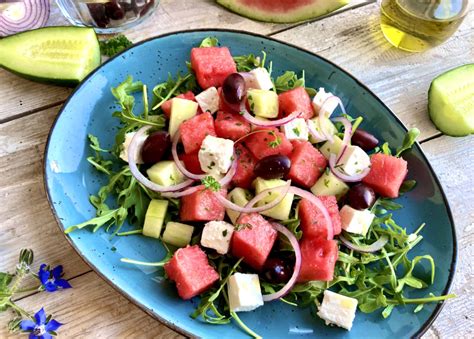 Melonen Feta Salat Erdbeerschokola De