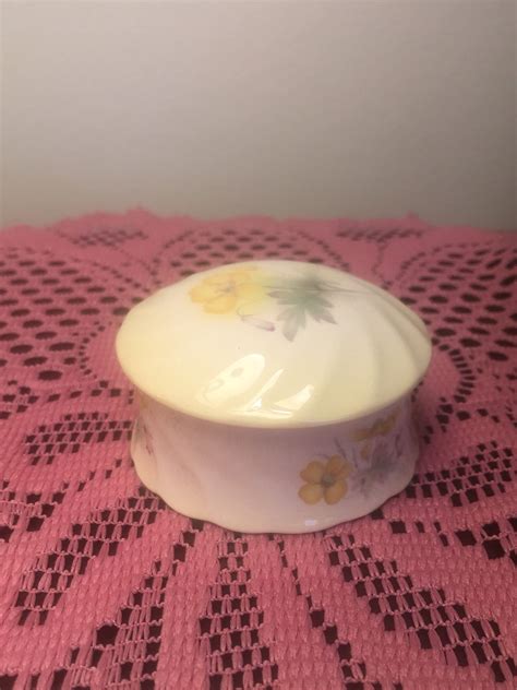 Royal Worcester Spode Palissy Floral Trinket Box Etsy