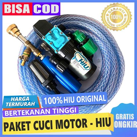 Jual PAKET CUCI MOTOR AC STEAM MOBIL JET STIK 20CM POMPA DC 12V HIU