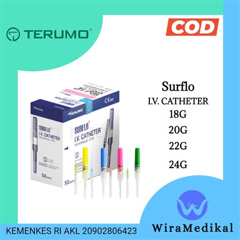 Jual Surflo Iv Catheter Terumo G G G G Jarum Iv Catheter