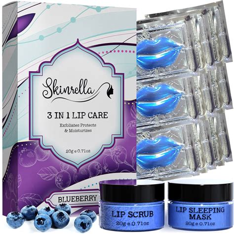 Buy 3 In 1 Lip Kit By Skinrella Blueberry Lip S Lip Ing And Lip Scrub