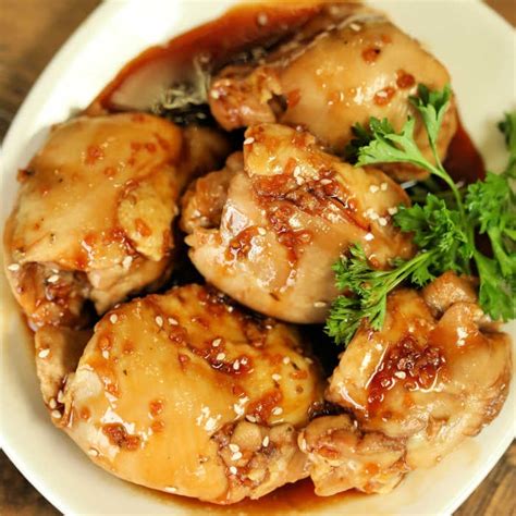 Crock Pot Honey Garlic Chicken Thighs Slow Cooker Honey Garlic Chicken