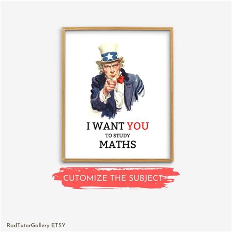 Custom Uncle Sam Poster I Want You Patriotic Gift Classroom - Etsy