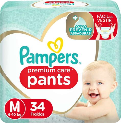 Fralda Pampers Premium Care Pants M Com 34un