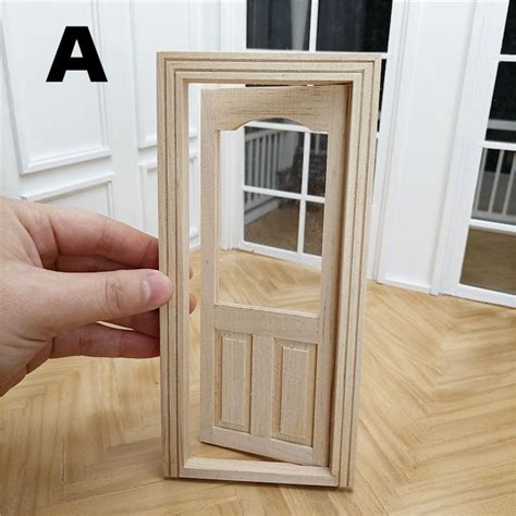 112 Scale Dollhouse Doors Diy Dollhouse Minitures Unfinished Etsy