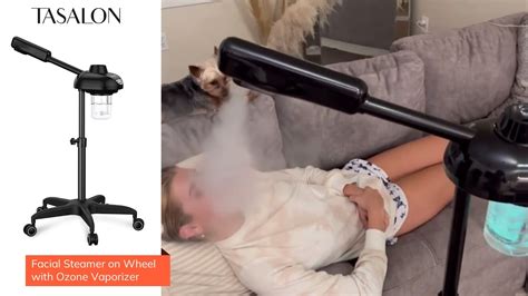 Tasalon Facial Steamer With Wheels With Ozone Steamer Black Youtube