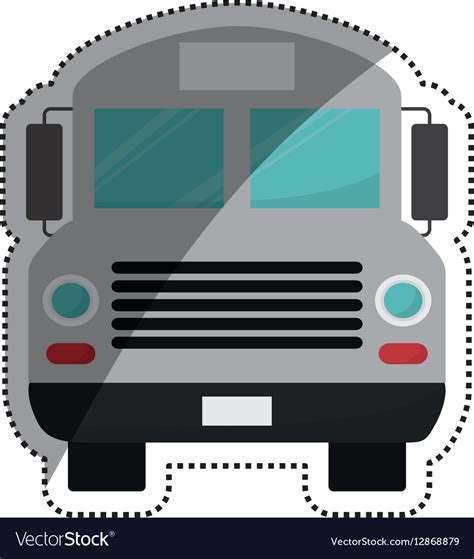 School bus front view Royalty Free Vector Image