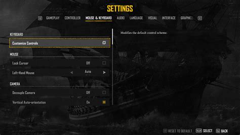 Mouse And Keyboard Skull And Bones Interface In Game