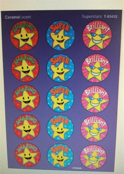 Caramel Stars Stinky Stickers Caramel Stars Stinky Stickers School Spot