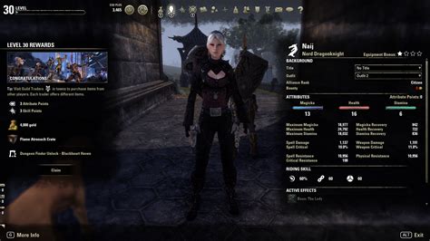 LEVELING REWARDS Full List By Levels Elder Scrolls Online