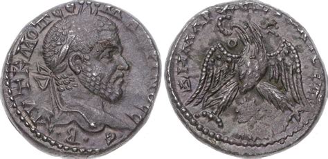 Kaiserzeit Tetradrachme 217 218 N Chr Macrinus 217 218 Feine Patina