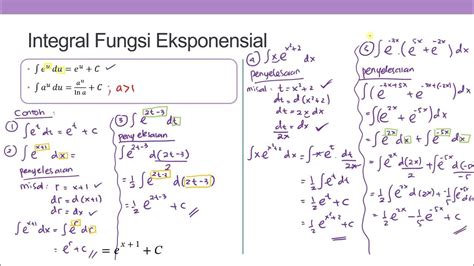 Integral Fungsi Eksponensial Youtube