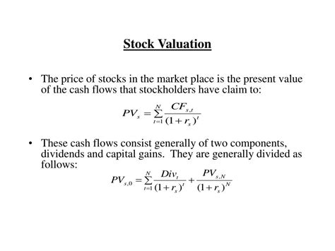 PPT - Stock Valuation PowerPoint Presentation, free download - ID:5628375