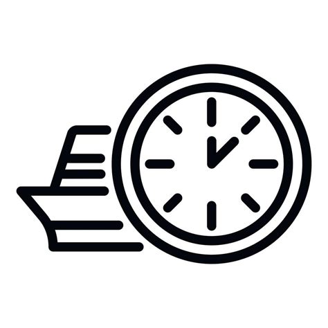 Station Clock Icon Outline Style 15306166 Vector Art At Vecteezy