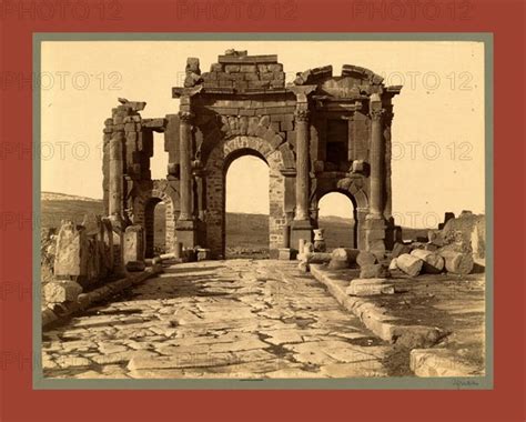 Roman Ruins Thamugas Arc De Triomphe Algiers Neurdein Brothers 1860