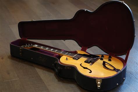 Vintage Guild CE Bld Archtop Hollow Body Electric Guitar Blonde OHSC Lovies Guitars