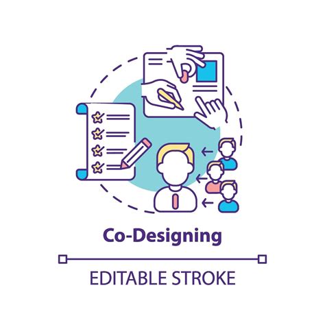 Co Designing Concept Icon 2062021 Vector Art At Vecteezy