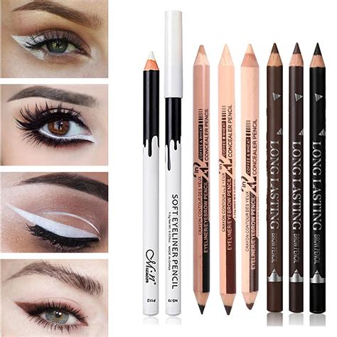 Black And Brown And White Eyeliner Pencil Waterproof Long Lasting Eye Liner Pen Quality Eyes Makeup