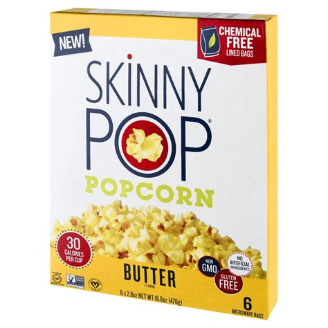 Skinnypop Microwave Bags Butter Flavor Popcorn 6 Ea 6 Ct Shipt