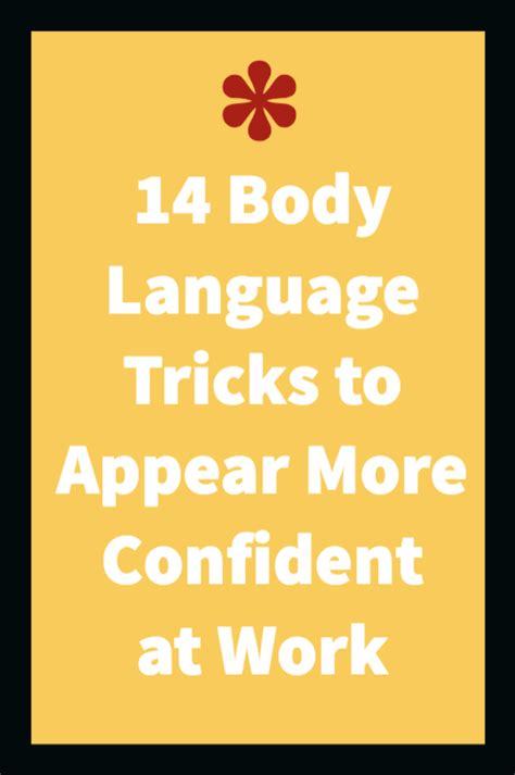 Body language tips and tricks to help you convey confidence at work. Interview Tips, Interview ...