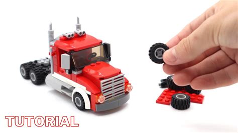 Lego Semi Truck How To Build Tutorial Youtube