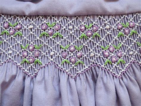 Lilac Lavender And White Hand Smocked Classic Dress For Baby Etsy