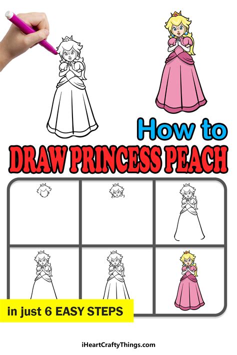 How To Draw Princess Peach By Step - Calendarinternal21