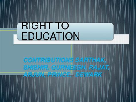 Right To Education Presentation