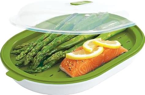 Goodcook Bpa Free Plastic Microwave Vegetable And Fish Steamer