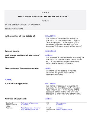 Probate S Pdf Doc Template Pdffiller