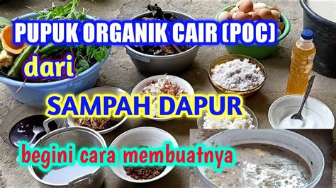 Pupuk Organik Cair Dari Sampah Dapur Begini Cara Membuatnya Youtube