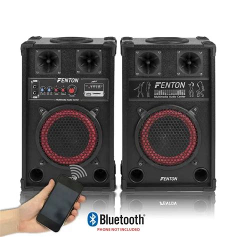 COPPIA CASSE ACUSTICHE AMPLIFICATE ATTIVE 400W BLUETOOTH Usb Sd DJ