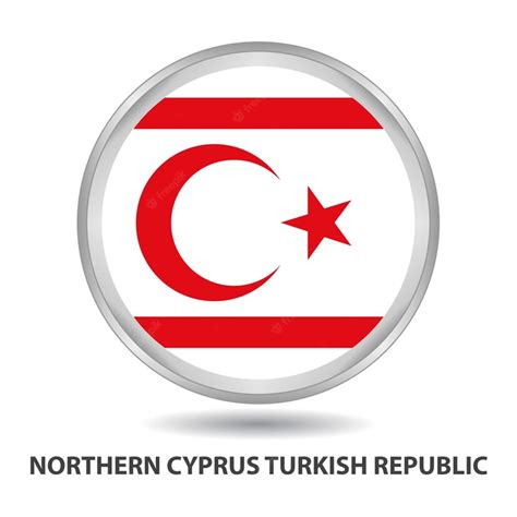 Premium Vector Northern Cyprus Turkish Republic Round Flag Design Is