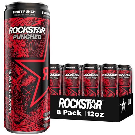 Rockstar Punched Fruit Punch Energy Drink Oz Sleek Can Pack